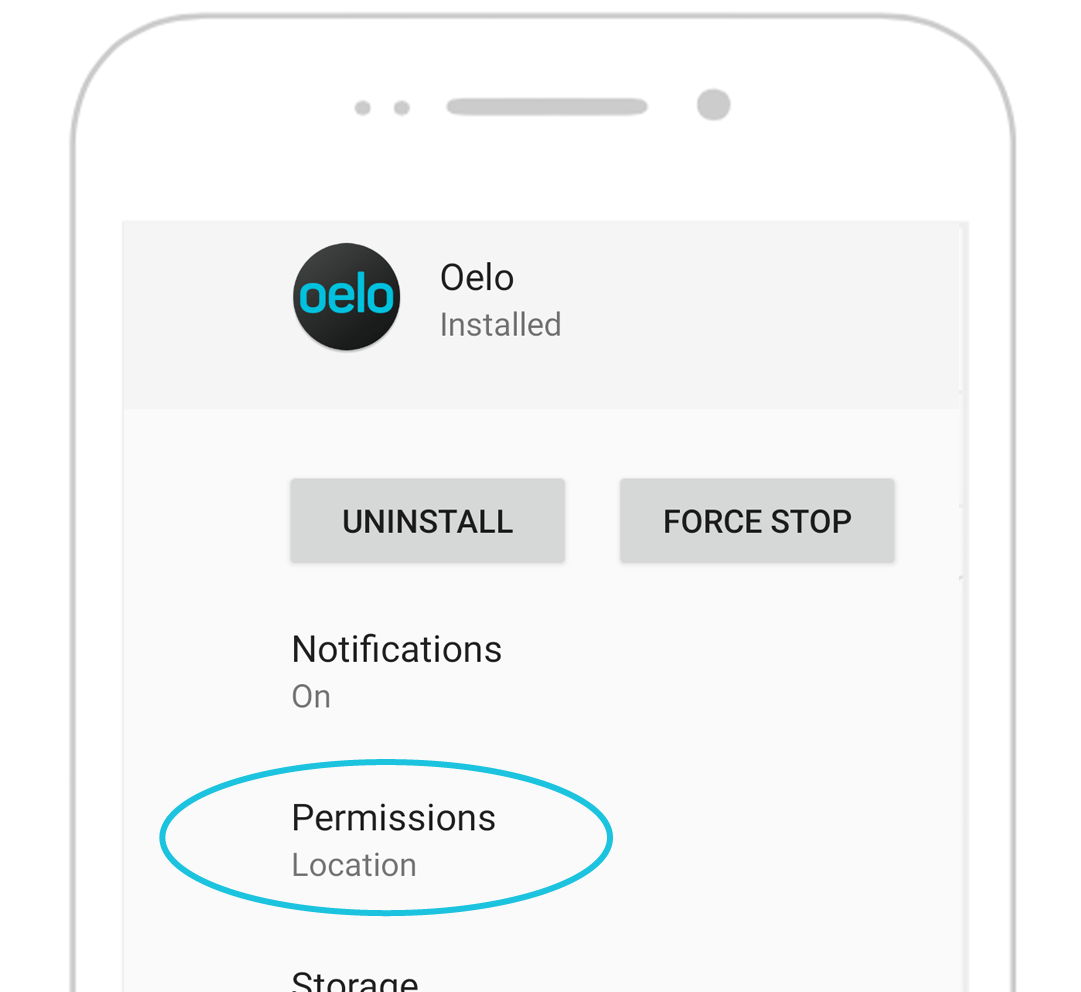 Locating Oelo App Permissions