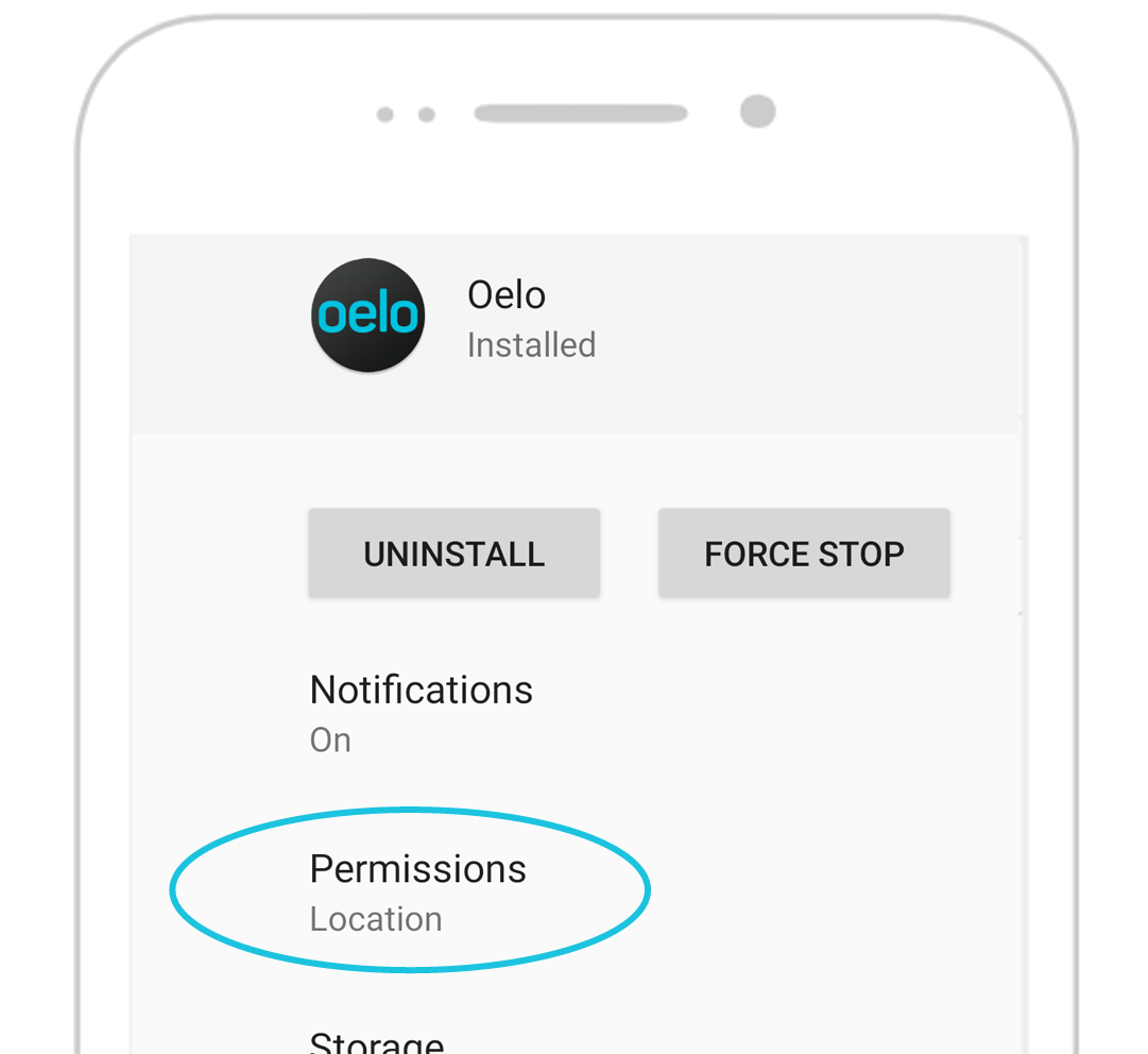 Locating Oelo App Permissions